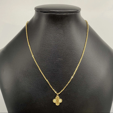 Colar Van Cleef Cadeado 1,9mm (Fecho Garra) (Banho Ouro 18k)