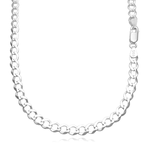 Corrente Grumet 4,8mm (Fecho Garra) (PRATA 925)