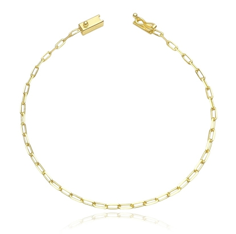 Pulseira Cartier Longa 2mm Fecho Gaveta Banho Ouro 18K