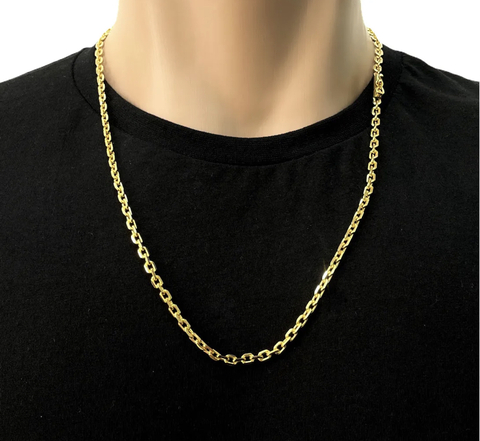 Corrente Cartier Cadeado 4mm (Fecho Canhão) (Banho Ouro 18k)