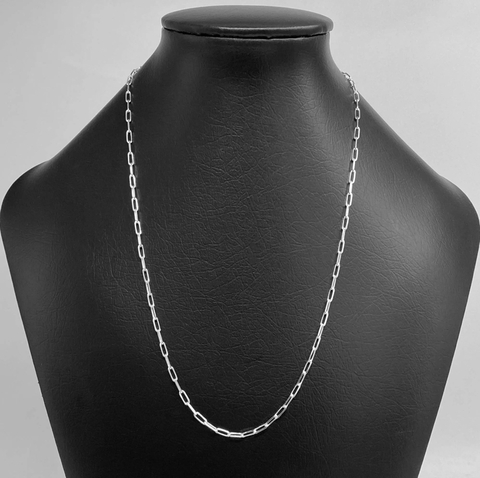 Corrente Carrier Longa 2,8mm (Fecho Garra) (PRATA 925)