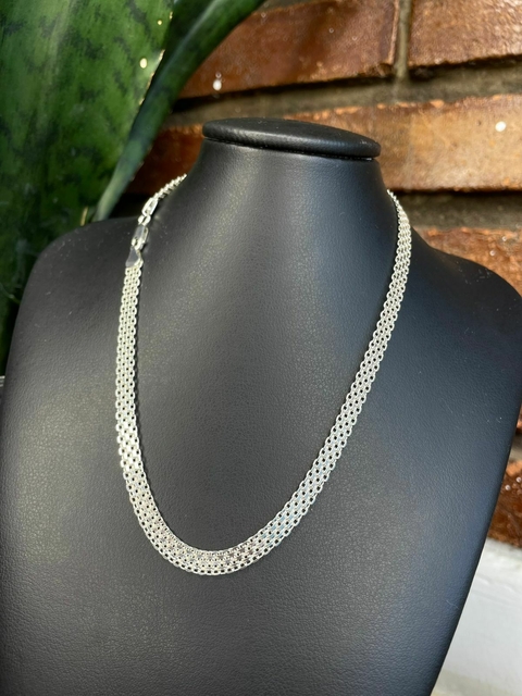 Corrente Grumet Dupla Soldada (Fecho Garra) (Prata 925) - comprar online