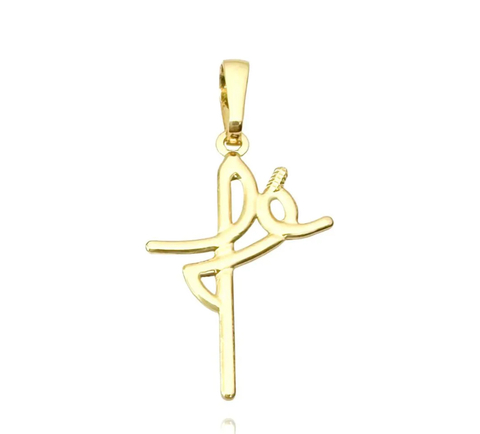 Pingente Fé (2,7cmX1,9cm) (Banho Ouro 18k)