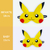 02 Máscaras para dormir tapa olho Pikachu Pokémon na internet