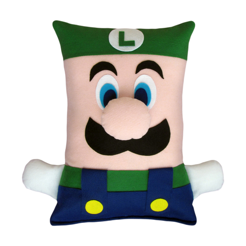 Pelúcia - almofada Luigi em feltro antialérgica, turma Super Mario Bros