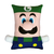Pelúcia - almofada Luigi em feltro antialérgica, turma Super Mario Bros