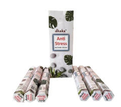 Dhaka Anti Estress Incienso El paquete contine 6 tubos hexagonales de 20 varitas cada uno. - comprar en línea