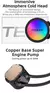 TEUCER-AF-120 Refrigerador de água, 12cm, ventilador RGB, processador dissipado na internet