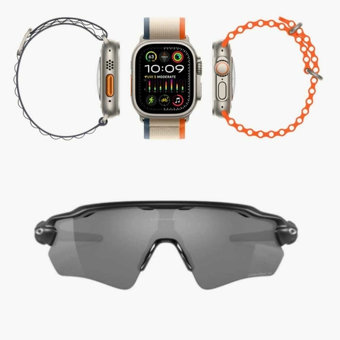 Relógio Smartwatch Ultra 7 em 1 Strap S( Ultramax - Sete Pulseiras + Óculos de Sol Oakley Radar(CORES NA DESCRIÇÃO)