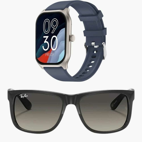 Relógio Smartwatch Bracelet ZW01 a prova d'agua + Óculos de Sol Rayban RB4165 Justin (CORES NA DESCRIÇÃO)