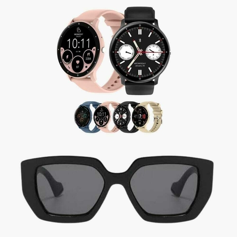 Relógio Smartwatch Bracelet ZW02 a prova d'agua + Óculos de Sol Império Coleção Rainhas - Imponent (CORES NA DESCRIÇÃO)