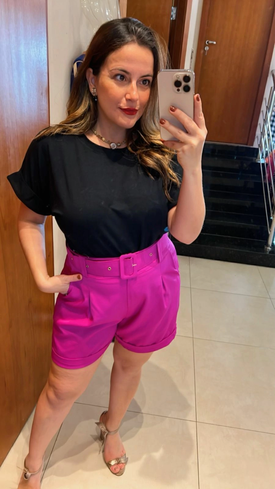 BLUSA MANGA DOBRADA PLUS