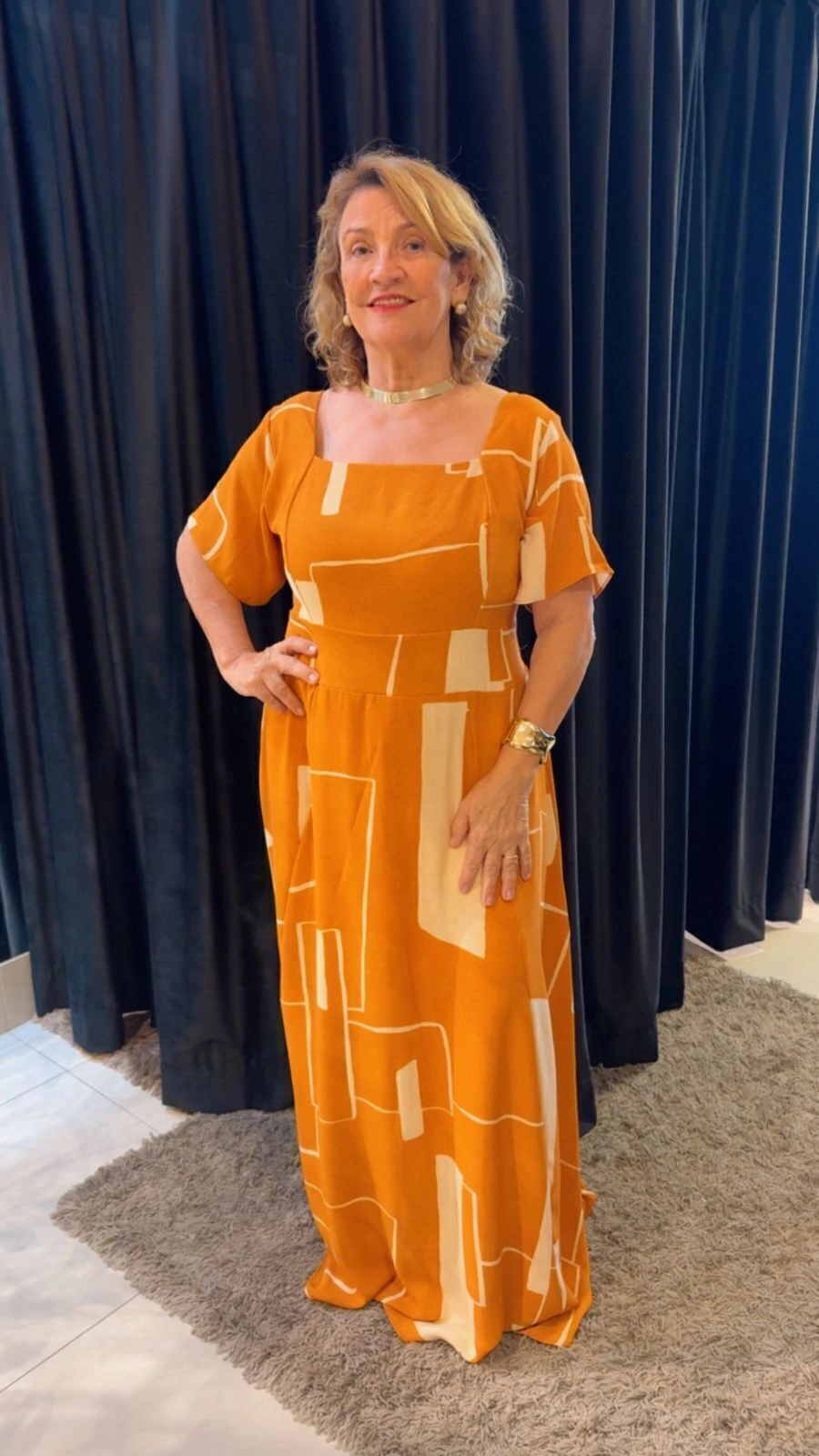 VESTIDO LONGO PLUS ESTAMPADO REGATA