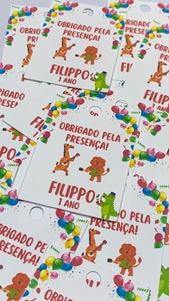 Kit Tags Personalizadas - Animais Musicais (15 un.)