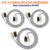 Kit 3 Cabos RCA 1 Metro Injetado Transparente Tech One Svart