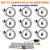 Kit 10 Cabo RCA 1 Metro Injetado Transparente Tech One Svart
