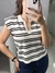 Blusa tricot listrada na internet