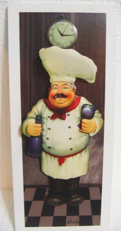 Quadro Cozinha - Cozinheiro Chef de cozinha pequeno