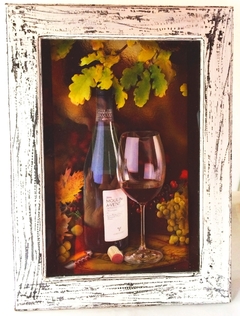 Quadro Cozinha - Vinho com Taça