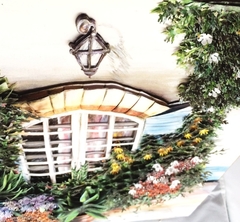 Quadro Flores - Cenário Janela com vasos de plantas - comprar online