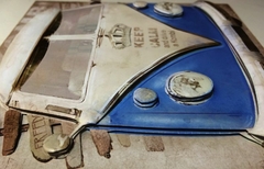 Quadro Carros - Kombi vermelha azul na internet