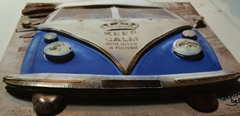 Quadro Carros - Kombi vermelha azul
