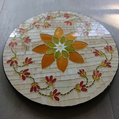 Centro Giratório de mesa em Mosaico de vidro 45 cm - comprar online
