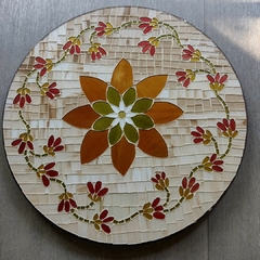Centro Giratório de mesa em Mosaico de vidro 45 cm