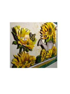 Quadro Flores - Girassol com regador