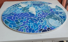 Centro Giratório de mesa em Mosaico de vidro - comprar online