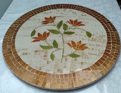Centro Giratório de mesa em Mosaico de vidro