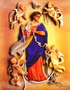 Quadro Santos Católicos - Nossa Senhora Desatadora dos Nós