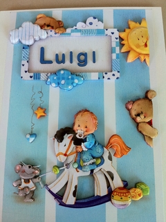 Quadro Infantil - nome de bebê menino (nome personalizado)