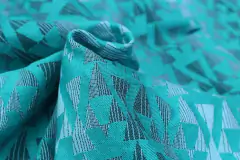 Fular Yaro Delta Aqua Green Black White