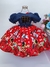Vestido Minnie Vermelha Peito em Jeans na internet