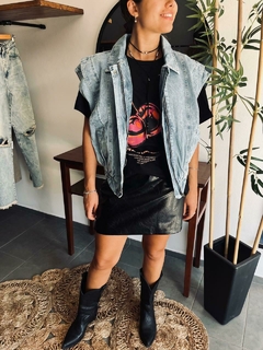 chaleco jean Sara