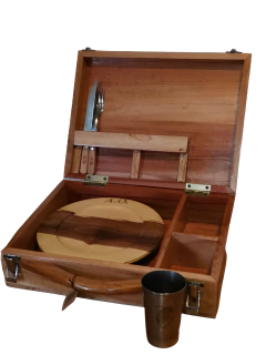 Kit Para El Asador X1 Plato Vaso Par De Cubiertos Tramontina