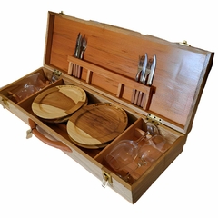 kit Asado 4 personas con copas en internet
