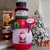 Inflable navideño "hombre de nieve con santa" con luz led y nieve 2.4 Mts