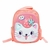 MOCHILA PREESCOLAR NIÑA "GATITO CON FRESA" ROSA