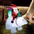 Inflable Navideño "Santa Oso Mueve Cabeza" con Luz 2.1m Decorar
