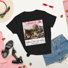 Coleção Amar é… Camiseta feminina com mangas curtas na internet