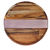 Petisqueira de Madeira com Cobre Teca - Wolff Craft - ALYAH DECOR