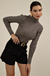Blusa gola azurita cinza