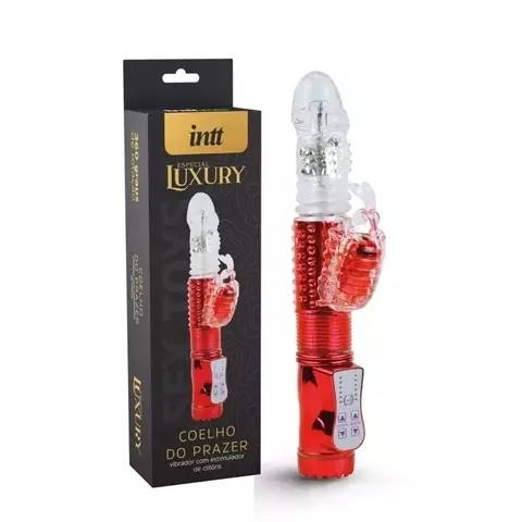 Coelho Do Prazer Luxury Vibrador Multifuncional Com Movimento De Rotação