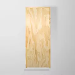 Puerta placa marco madera 80cm