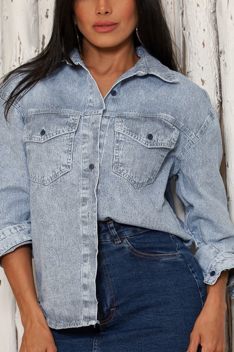 CAMISA JEANS KATE RISCA DE GIZ - comprar online
