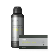 Combo Presente MEN: 2 Sabonetes em Barra 90g cada + Antitranspirante Aerossol 75g