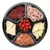 Bandejas Descartables Picada Negra 6 Divisiones Con Tapa 26CM
