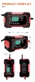 Carregador de bateria de carro automático display digital de 12v - loja online